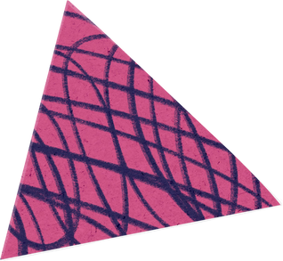 Scribbled Pink and Violet Triangle Paper Cut-out